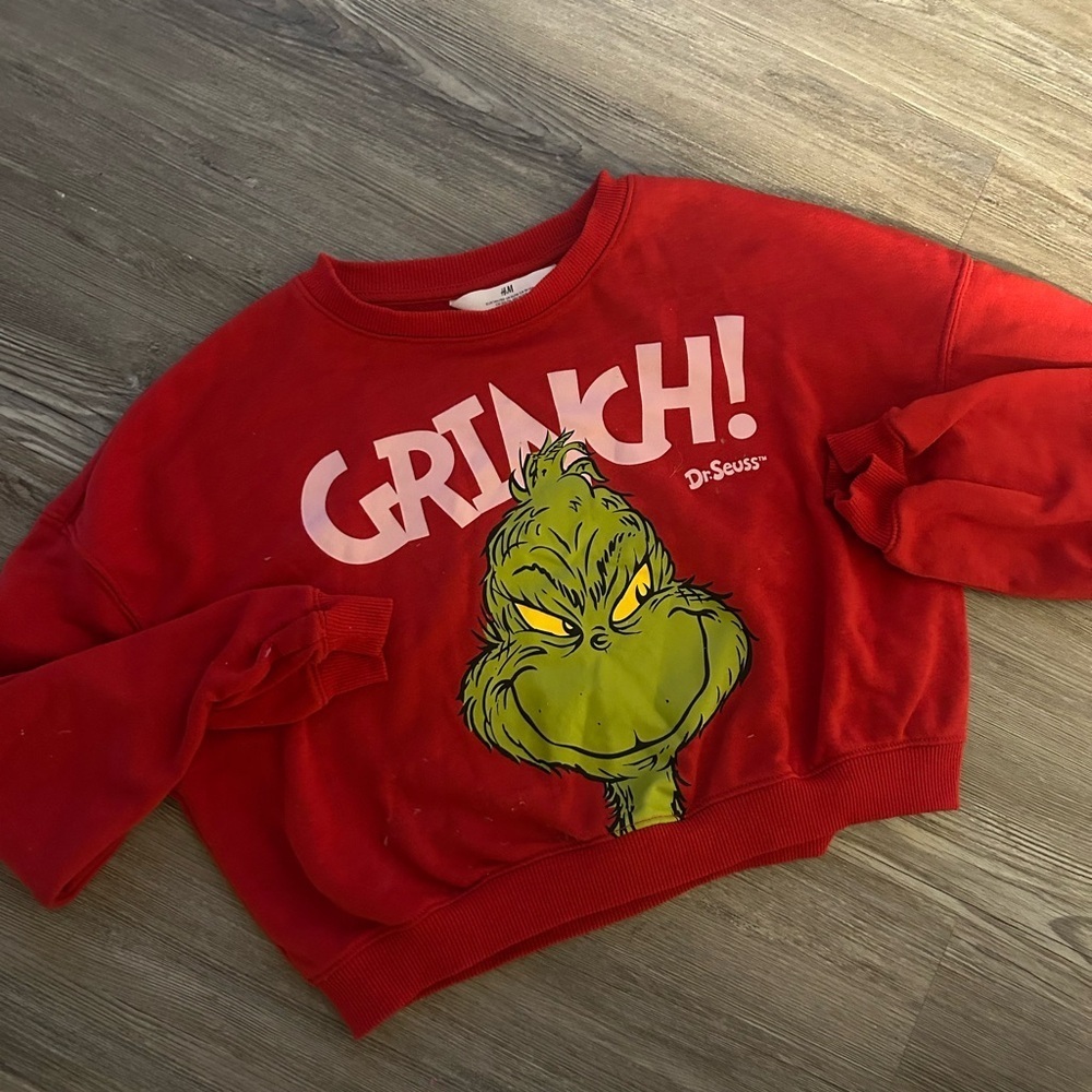 H&M Red Grinch Graphic Sweatshirt size 12/14